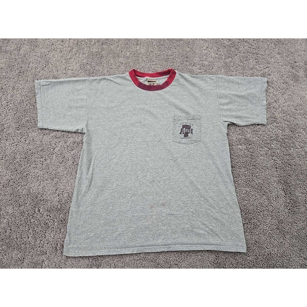 Vintage‎ Texas A&M Aggies Mens T Shirt XL NCAA Red Oak Made in USA